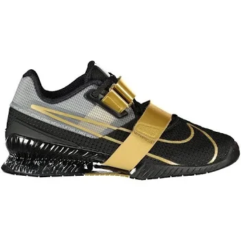 Black and gold weightlifting shoe