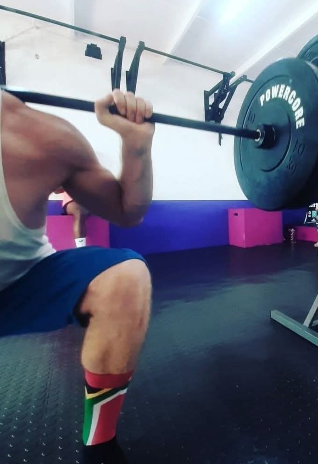 A person training with a barbell